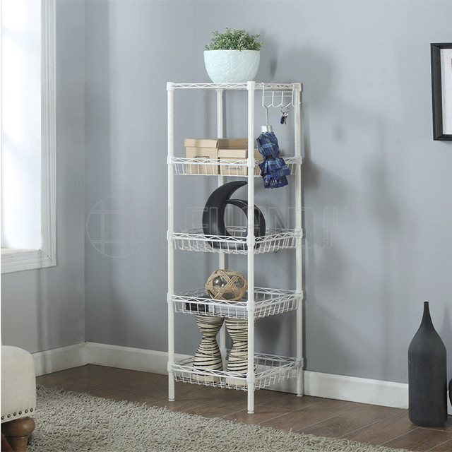 Kitchen Tower Rack White Wire Shelving Corner Shelving,adjustable wire ...