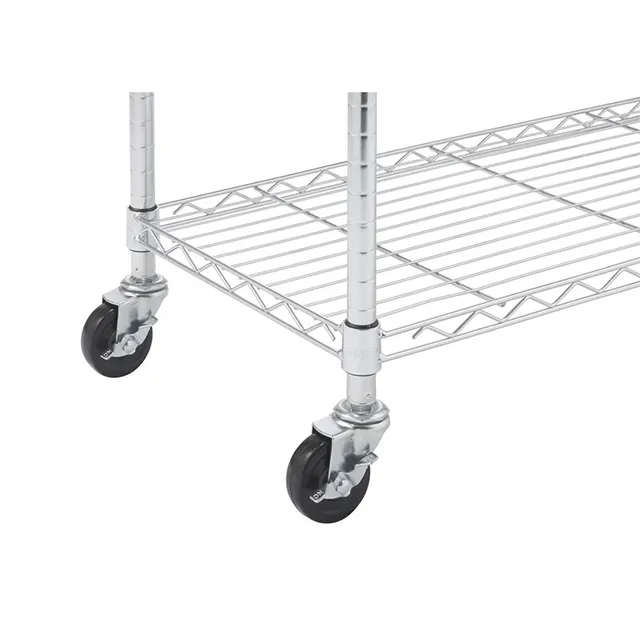 # 304 Stainless Steel Work Table Shelf, Kitchen Service Dining Cart (6)
