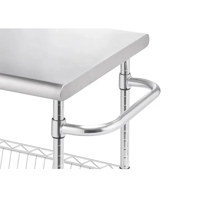 # 304 Stainless Steel Work Table Shelf, Kitchen Service Dining Cart (4)
