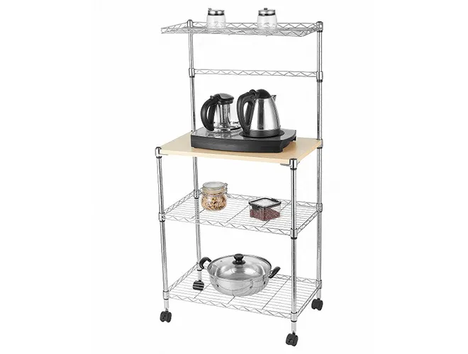 3-Tier Rolling Microwave Cart  Sturdy Kitchen Storage Shelf (3)