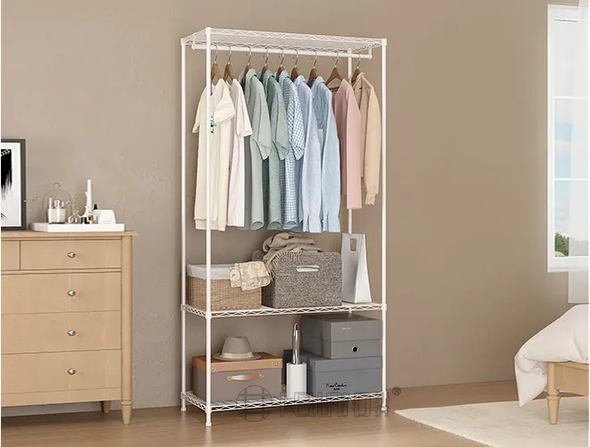Simple Wardrobe for Bedroom, White  Large Storage Space & Easy Assembly (2)