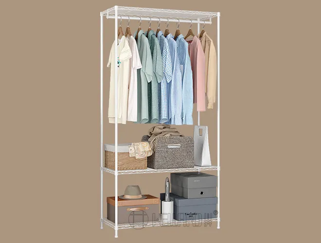 Simple Wardrobe for Bedroom, White  Large Storage Space & Easy Assembly (3)