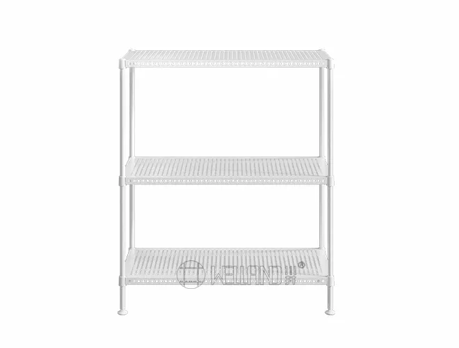 3-Tier Adjustable Perforated Metal Shelf, White  Versatile Home Storage Organizer (9)