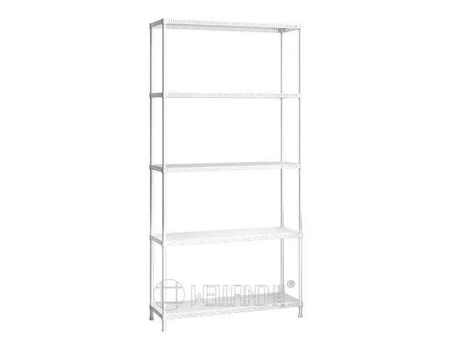 Heavy-Duty 5-Tier Wire Rack, White  New Ventilated & Adjustable Storage Solution (5)