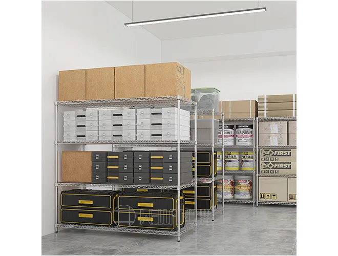 Heavy Duty Chrome Wire Shelving - Custom Industrial Storage Rack for Garage & Warehouse (3)