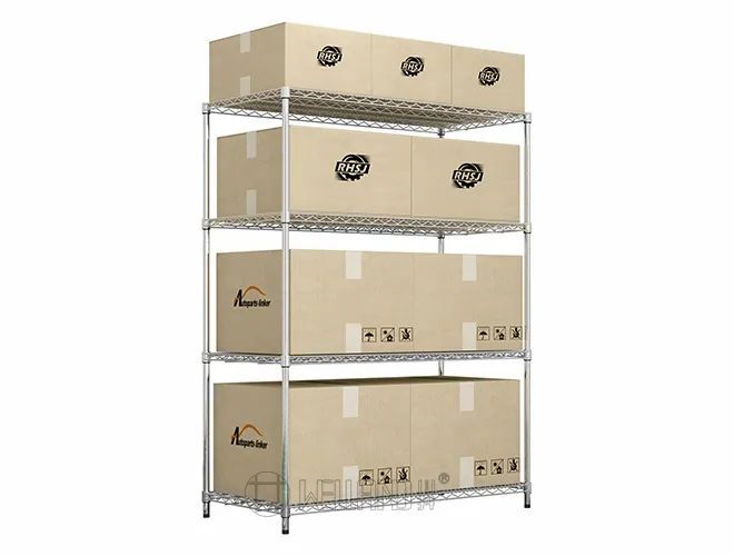 Industrial Heavy Duty Chrome Wire Shelving - Adjustable Storage Rack for Factory & Warehouse (3)