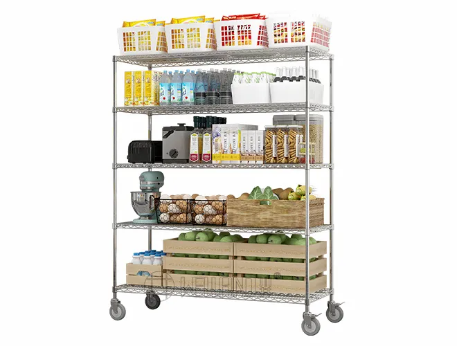 Heavy-Duty Chrome Wire Shelving - Commercial Kitchen & Warehouse Racks