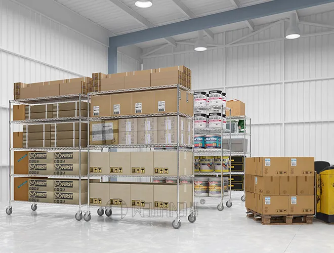 Heavy-Duty Chrome Wire Shelving - Commercial Kitchen & Warehouse Racks (5)