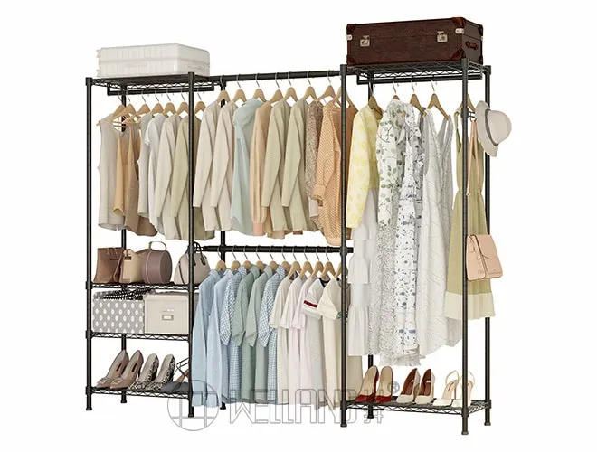 Expandable Heavy-Duty Garment Rack  Japanese-Quality Carbon Steel, Custom Width (2)