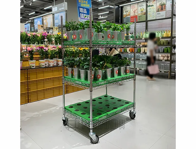 3 Tier Plant Trolleys Promotion Shelving