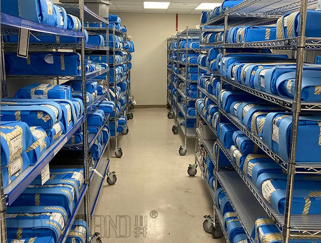 Factory direct General Use 4 Tiers Chrome Heavy Duty Wire Shelving for Hospital