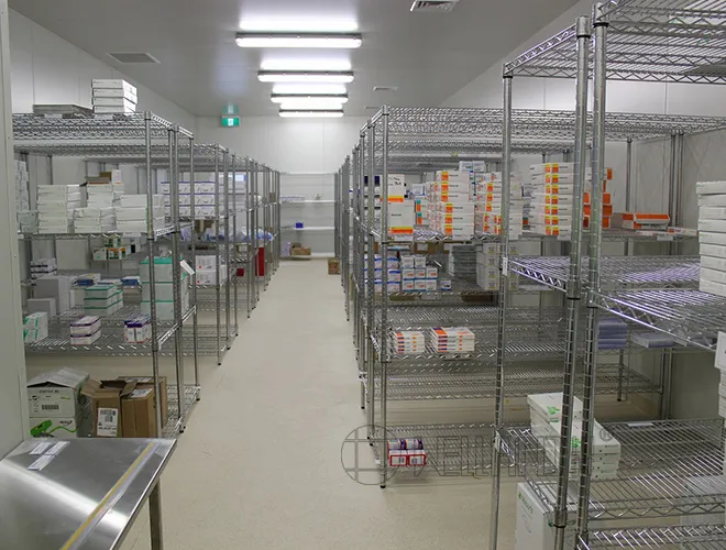 Chrome Plated Pharmacy Drugstore Metal Display Shelf Rack