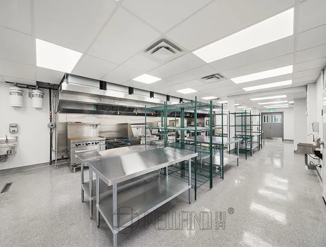 Commercial Kitchen Catering Equipment Storage Green Epoxy Wire shelving