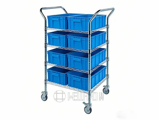 Utility Cart - Heavy-Duty Wire Mesh Cart（2）