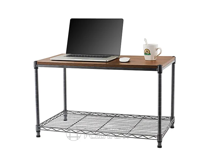 2-Tier Home Office Wire Rack with MDF - Desk Organizer(1)