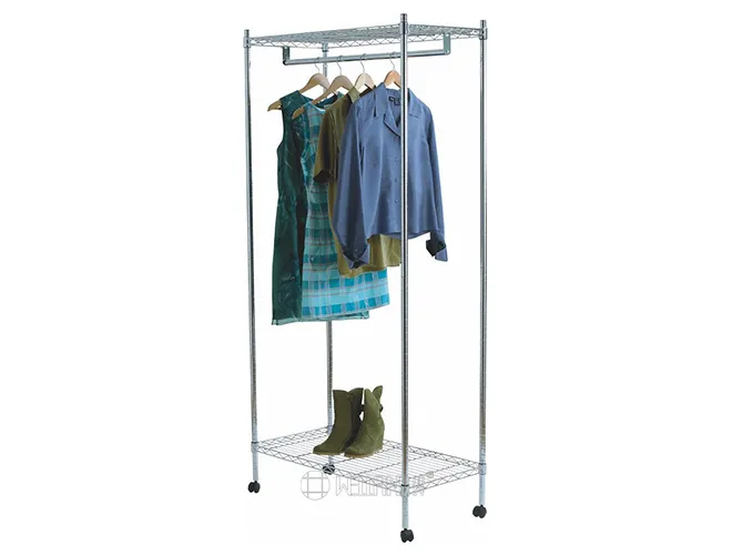 Simple Chrome Garment Rack - Minimalist Clothes Storage（2）