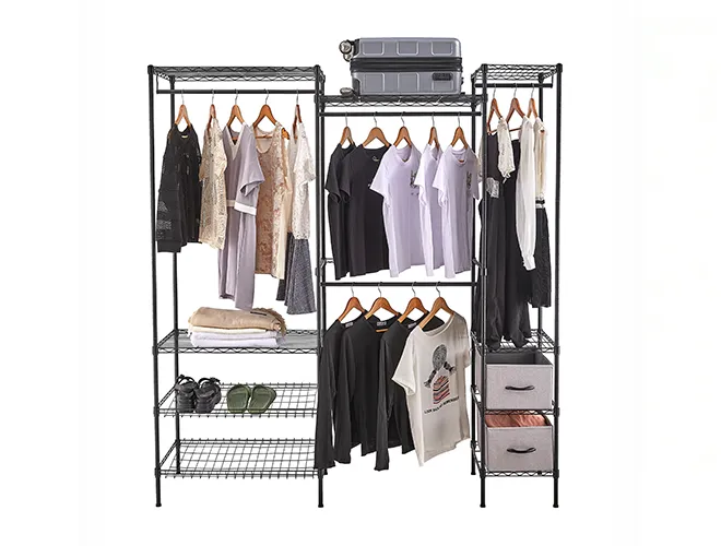 Large Size Black Clothes Wardrobe - Walk-In Closet Alternative（1）