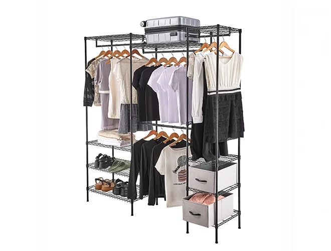 Large Size Black Clothes Wardrobe - Walk-In Closet Alternative（6）