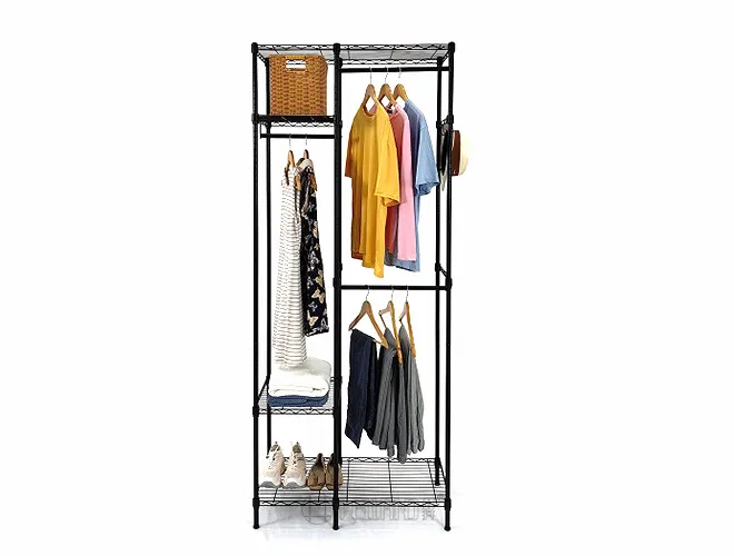 New Design Black Wire Garment Rack - Modern Clothes Organizer（2）
