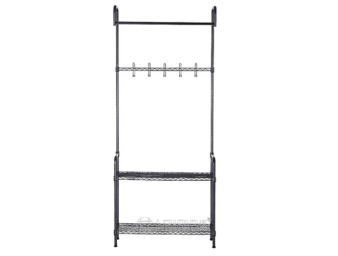 Doorway Garment Rack with Wire Shelves（4）