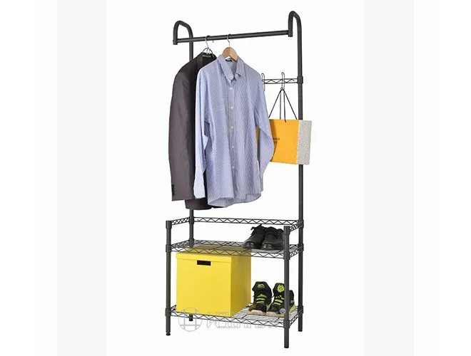 Doorway Garment Rack with Wire Shelves - Space Saving Organizer（1）