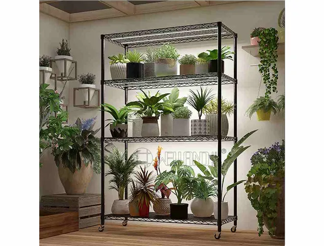 4-Tier Plant Growing Rack - Greenhouse Style Plant Stand(2)