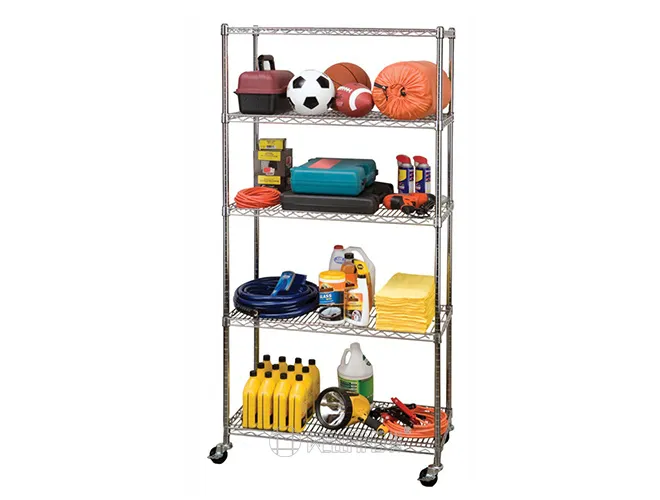 Adjustable Wire Shelving Garage Rack - Heavy Duty Utility Cart(1)