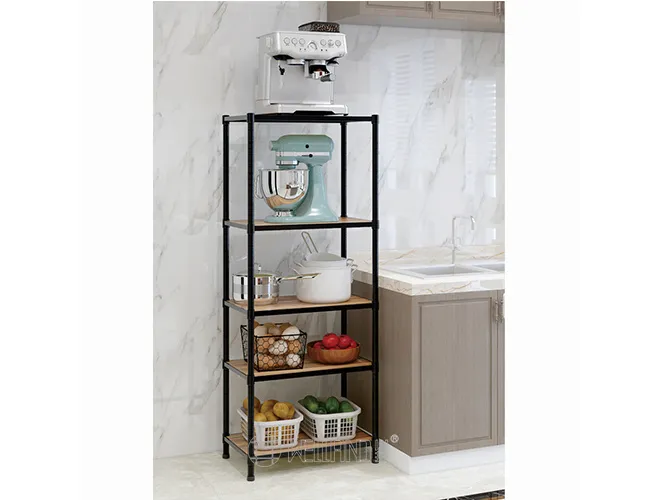 3-Tier Bamboo Kitchen Rack - Steel Storage Organizer(1)