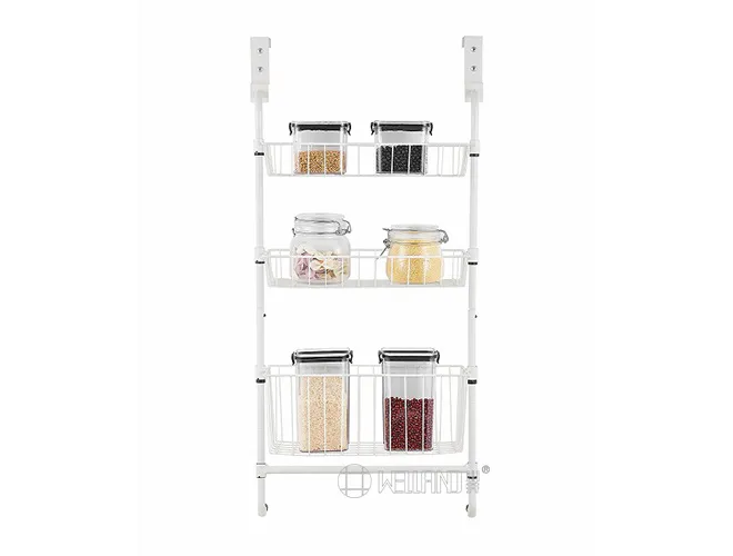 3-Tier Over The Door Pantry Organizer - Hanging Spice & Wall Rack（4）