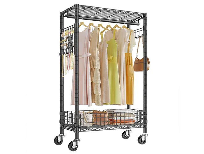 all-in-one-garment-rack-with-side-grid-hooks-and-a-metal-basket-for-extra-storage (3)