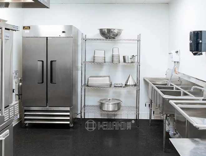 NSF Approved 250kg Heavy Duty # 201 SS Wire Shelf Shelving Rack (2).jpg